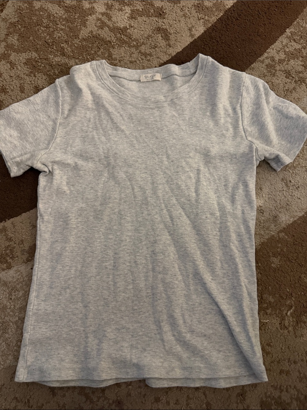 Brandy Melville Light Heather Gray Short Sleeve Crew Tee
